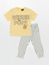 LC Waikiki Crew Neck Short Sleeve Winnie The Pooh Printed Baby Boy T-Shirt and Trousers 2-Piece Set